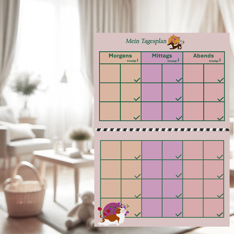 Tagesplan für Kinder - Yogahunde - 1 -