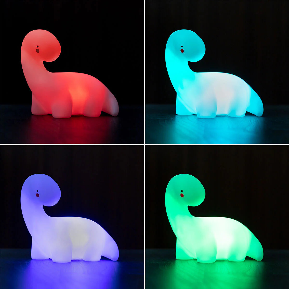 Lightosaurus – Multicolor LED-Dinosaurierlampe – Sanfte Lichtfreude & Ruhe