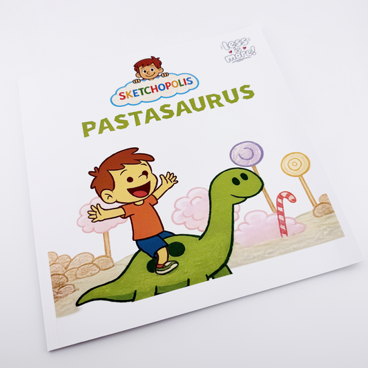 Cover mit Dino und Kind