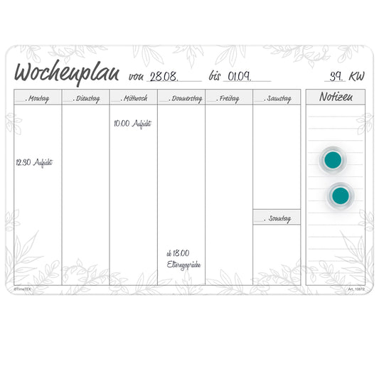 Plan mit Magneten