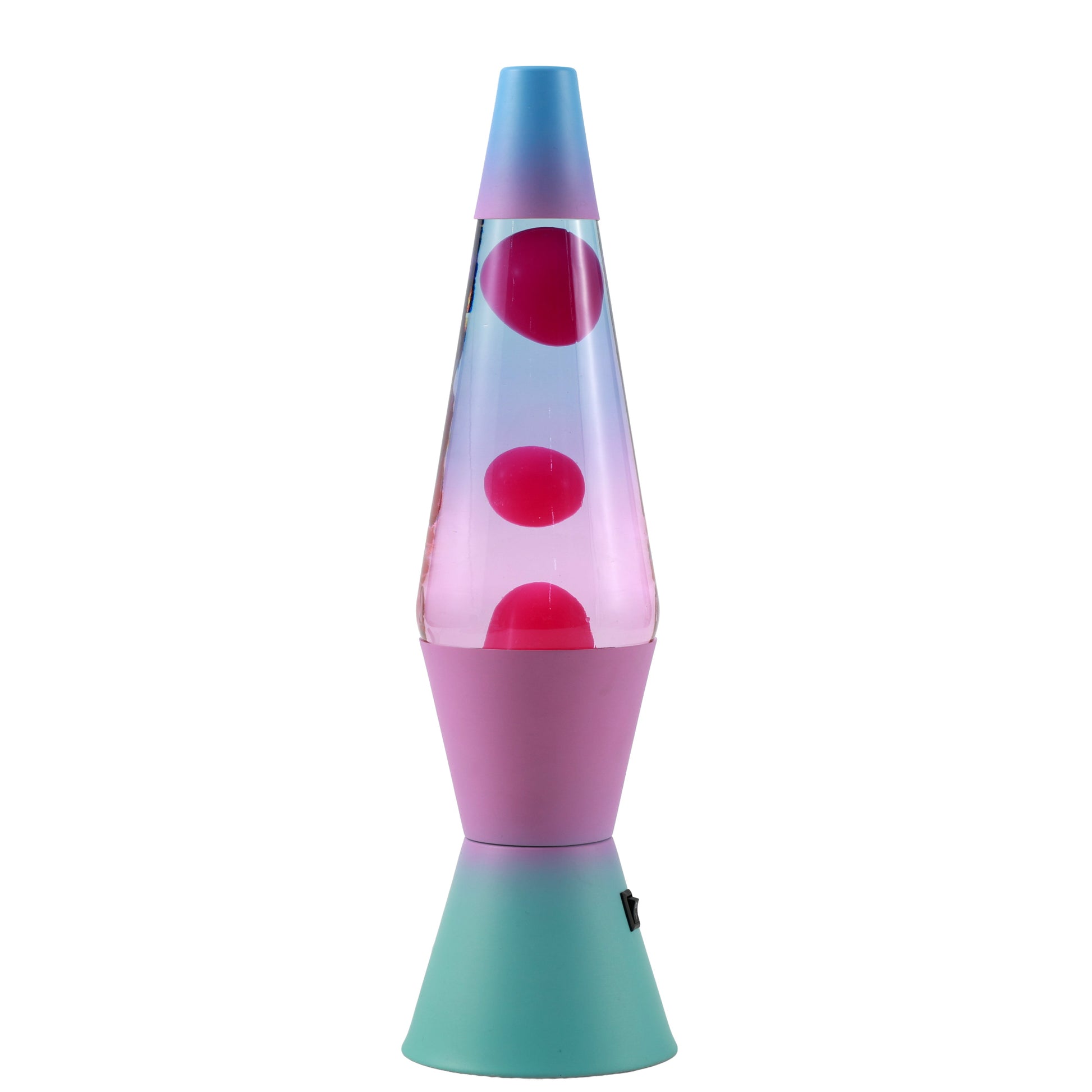 Bunte Lavalampe mit pinken Bubbles