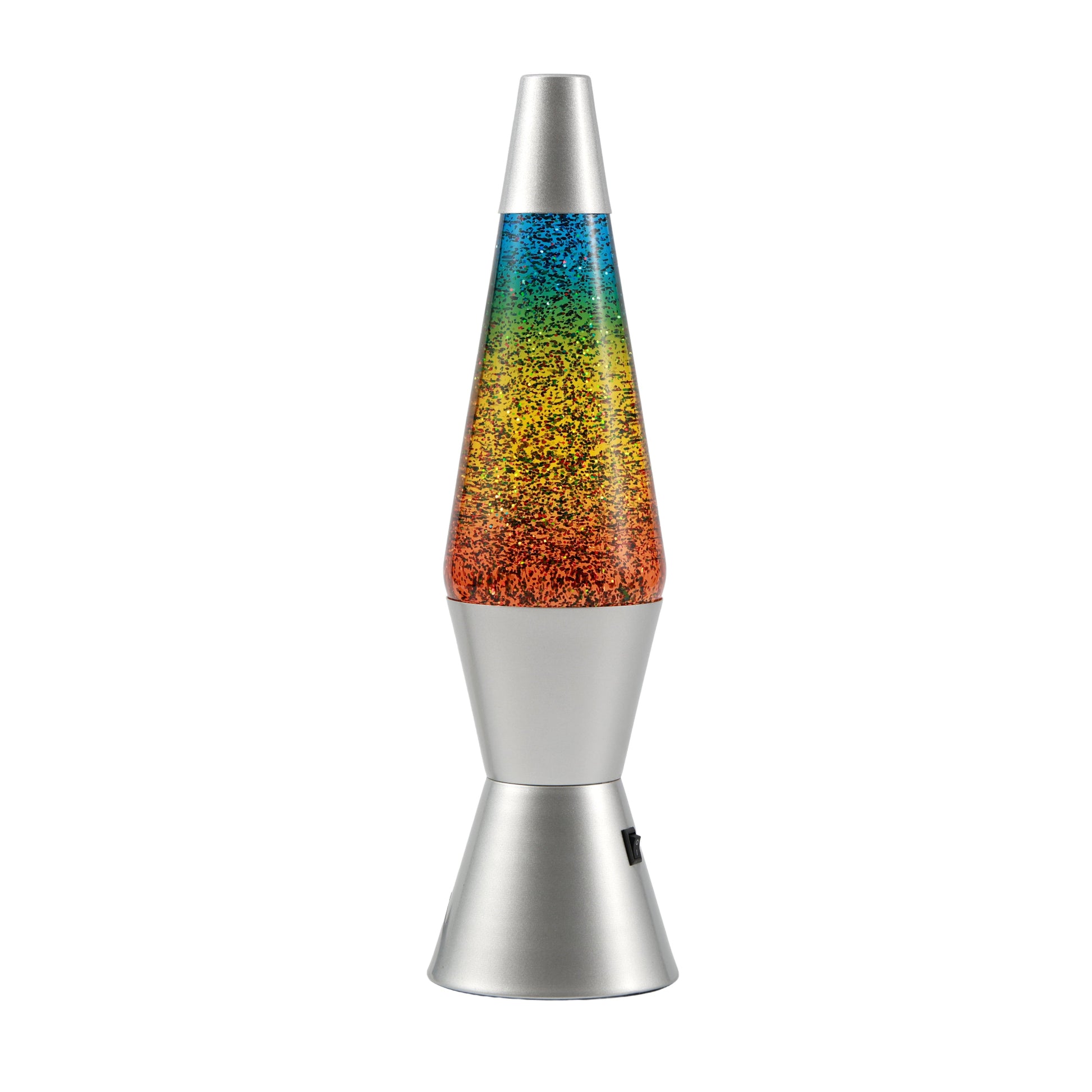 Glitzerlampe mit weißem Hintergrund