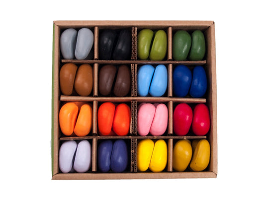 Crayon Rocks – Schachtel mit 64 Sojawachsmalstiften für kreatives & feinmotorisches Lernen