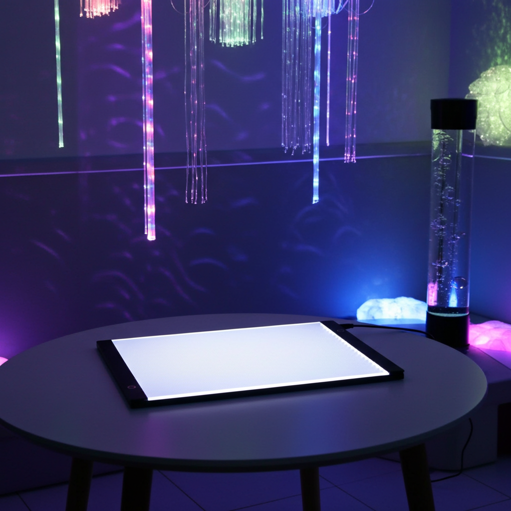 Leuchtpanel im Sensorikraum