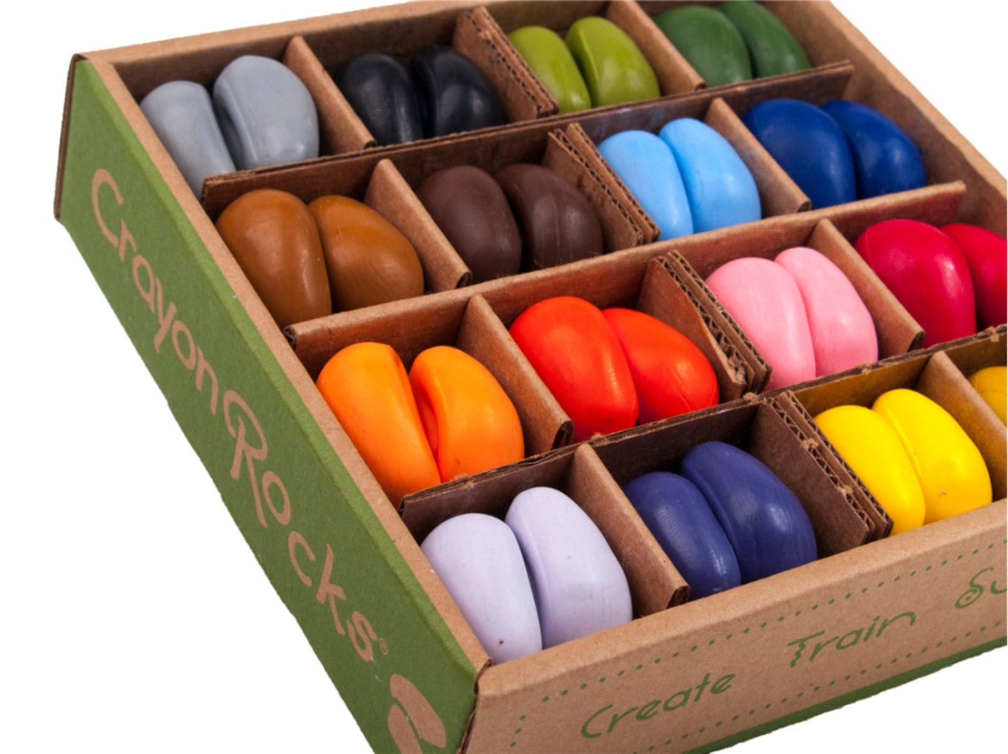 Crayon Rocks – Schachtel mit 64 Sojawachsmalstiften für kreatives & feinmotorisches Lernen