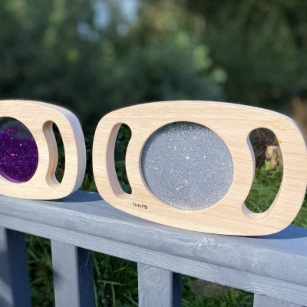 Nahaufnahme Silberglitzer