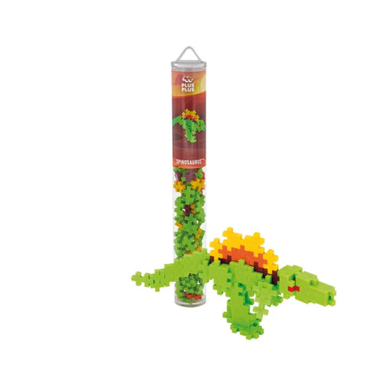Röhre mit steine und fertigen Spinosaurus